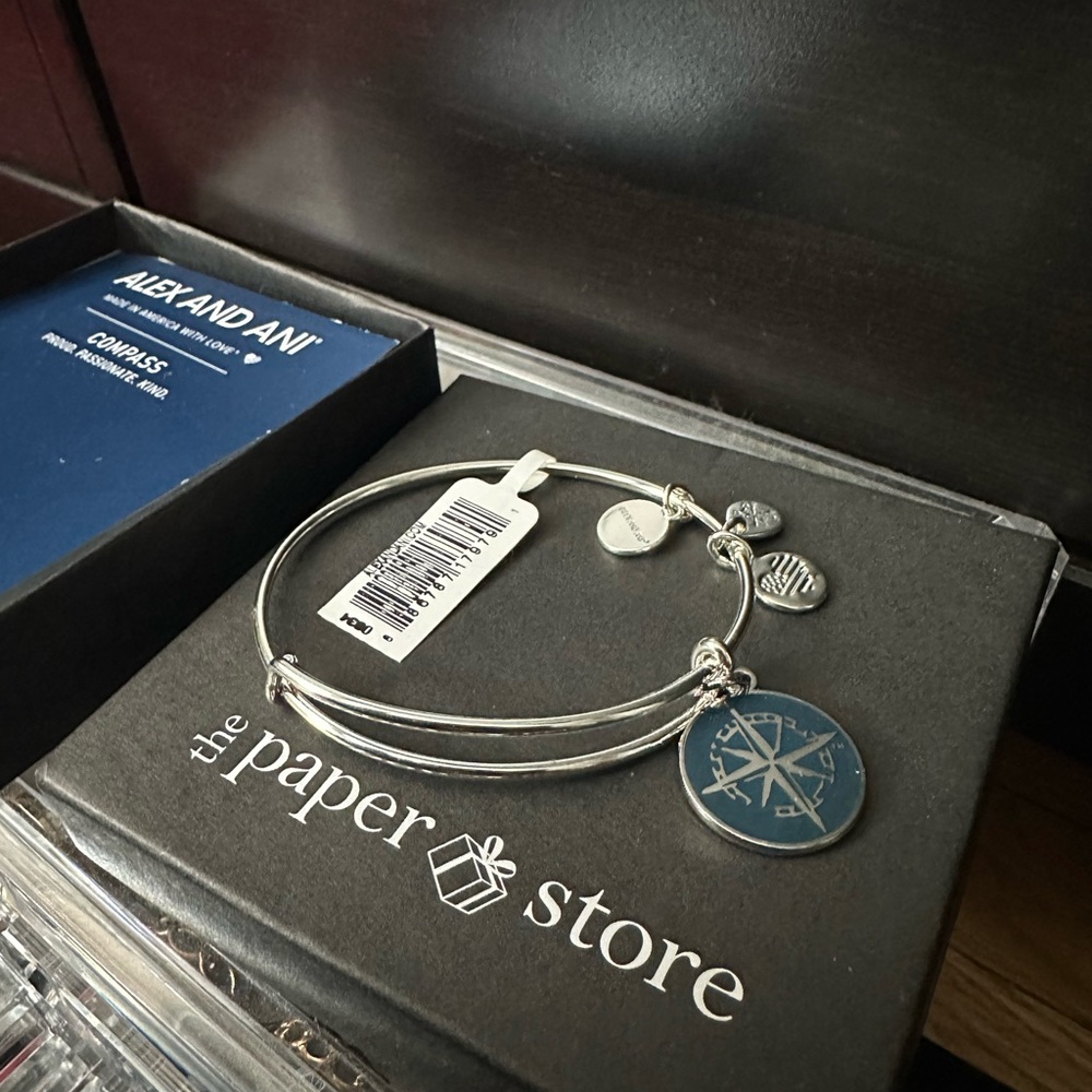Alex and Ani Compass silver bracelet - never worn. Northern original